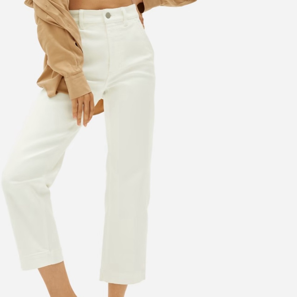 Everlane Straight Leg Jeans in Bone